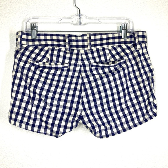 Lucky Brand Shorts Dispatcher Gingham 29 Navy Cotton Linen - Picture 11 of 16
